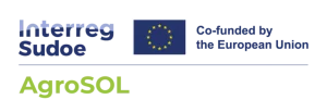 Logotipo del proyecto europeo AgroSOL, cofinanciado por el Programa Interreg SUDOE y la Unión Europea para investigar sistemas agrovoltaicos.